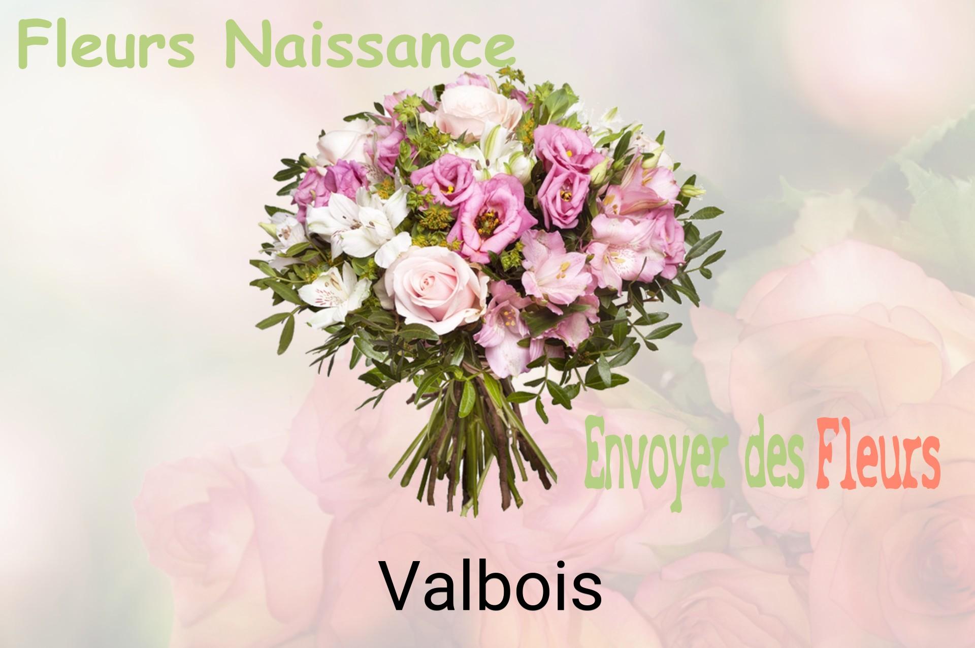 Bouquet de fleurs de naissance livré à Valbois